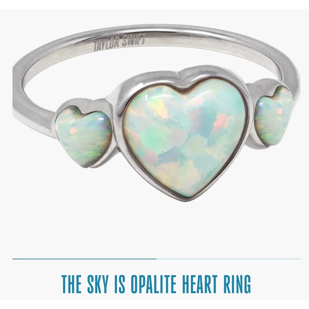 NWT Official Taylor Swift The Sky Is Opalite Showgirl Heart Ring Size 7